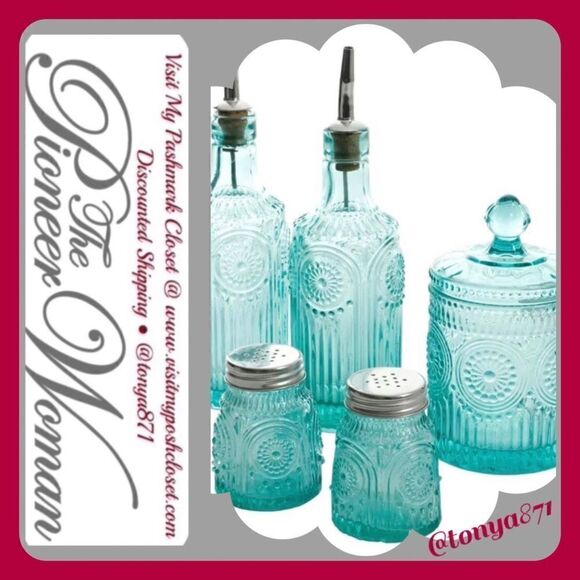 🦋 New Pioneer Woman Adeline 6-Piece Condiment Set:  6-piece serve-ware set - Picture 1 of 9